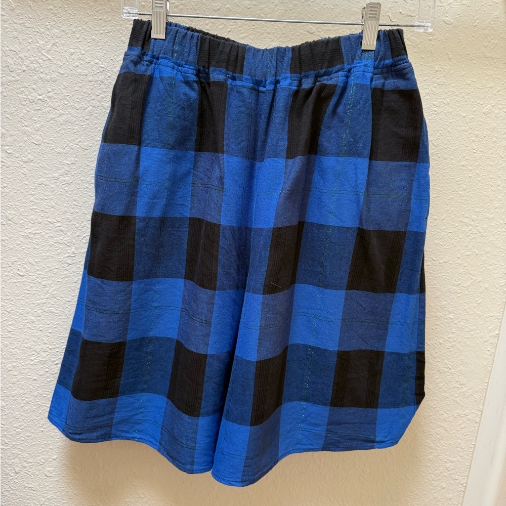 MM6 Margiela Blue and Black Plaid Shorts